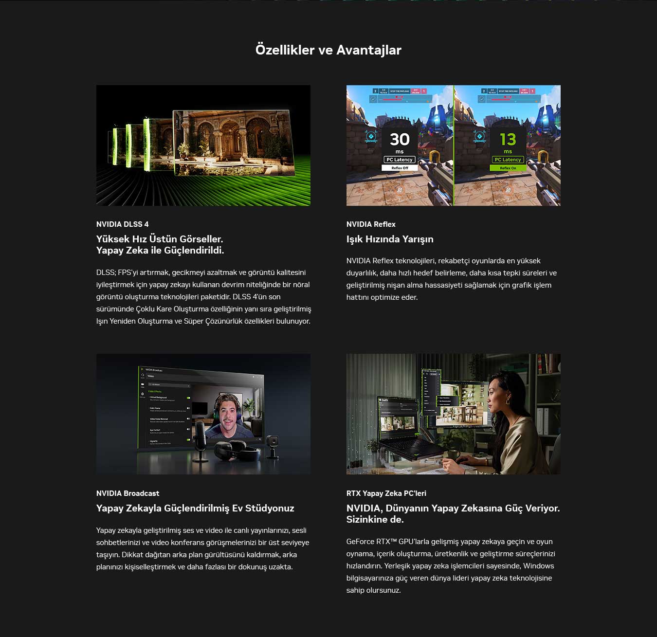 Özellikler ve Avantajlar