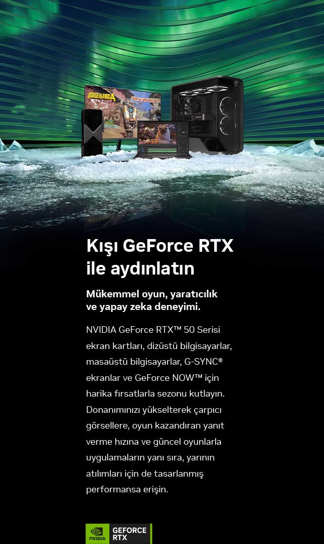 GeForce RTX Kış İndirimi - Kışı GeForce RTX ile aydınlatın
